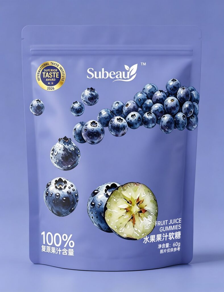 Clean label fruit juice gummies made with real fruit concentrate - Subeau OEM manufacturing