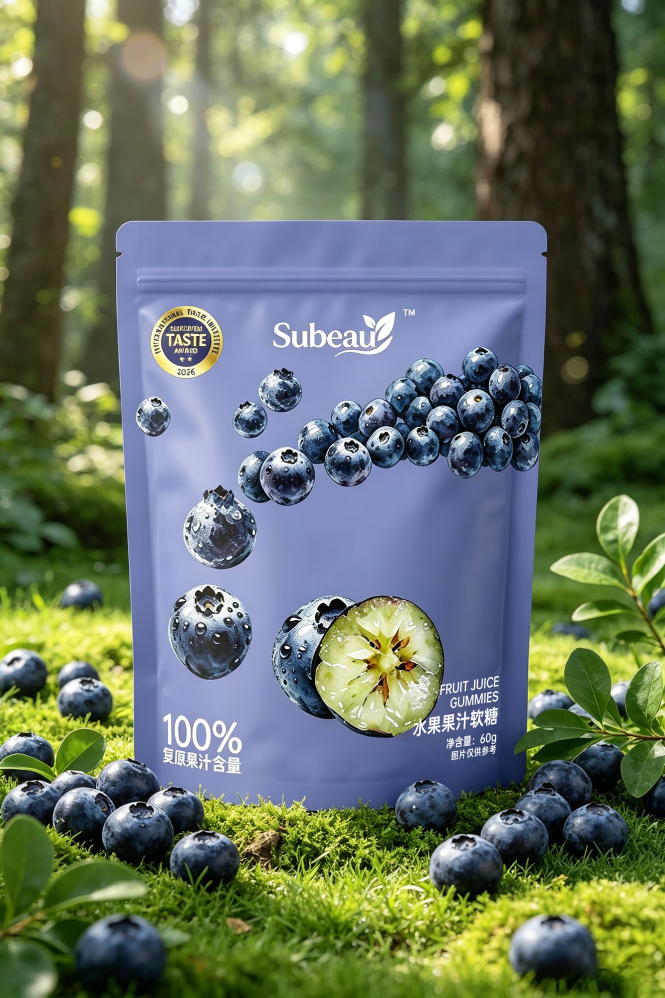 Fruit and vegetable juice gummy assortment with natural colors, no artificial additives